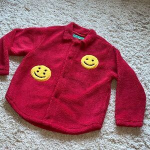 Cactus Plant Flea Market CPFM Double Smiley Work Shirt Fleece Jacket Mens 2 Medi